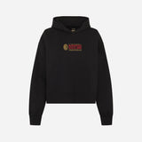 AC MILAN BLACK CROP HOODIE - ROSSONERI SINCE 1899