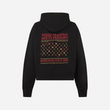 AC MILAN BLACK CROP HOODIE - ROSSONERI SINCE 1899