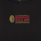 AC MILAN BLACK CROP HOODIE - ROSSONERI SINCE 1899