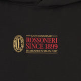 FELPA CON CAPPUCCIO NERA - ROSSONERI SINCE 1899