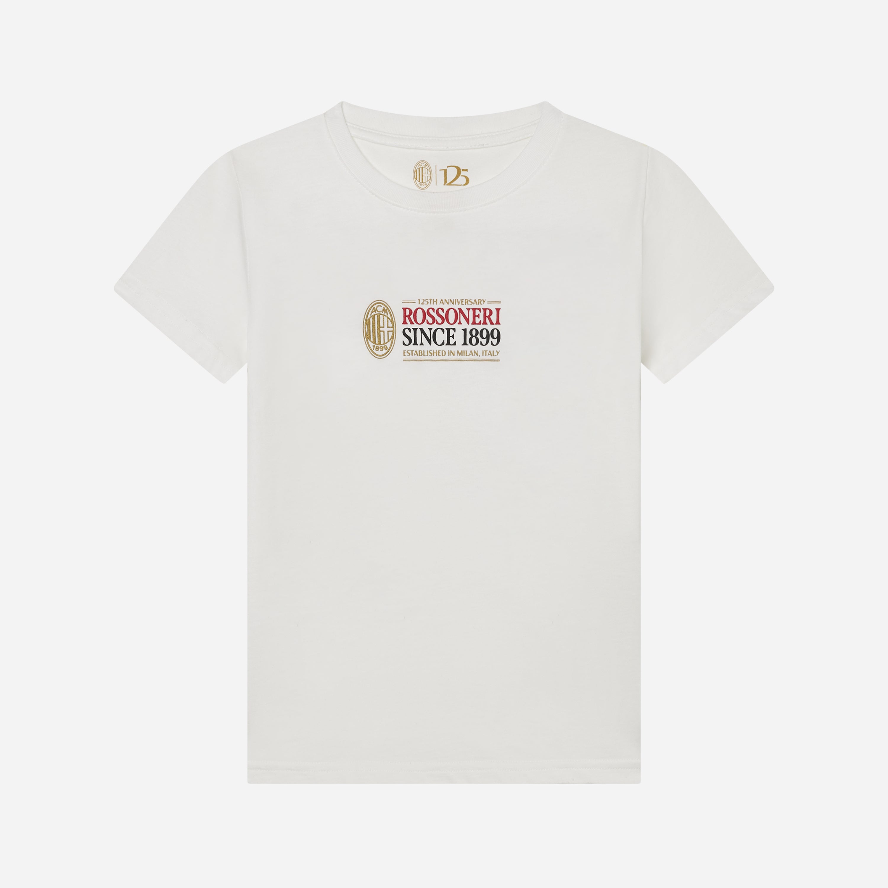 AC MILAN WHITE T-SHIRT KIDS - ROSSONERI SINCE 1899