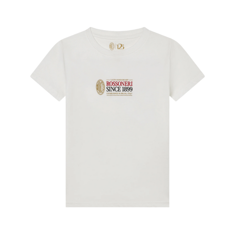 AC MILAN WHITE T-SHIRT KIDS - ROSSONERI SINCE 1899