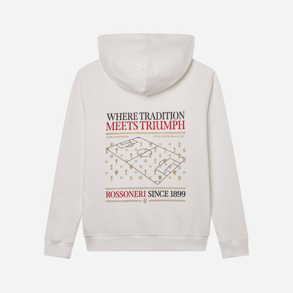 AC MILAN WHITE HOODIE KIDS - ROSSONERI SINCE 1899