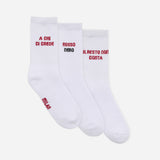 AC MILAN SET OF THREE SOCKS WITH SLOGANS