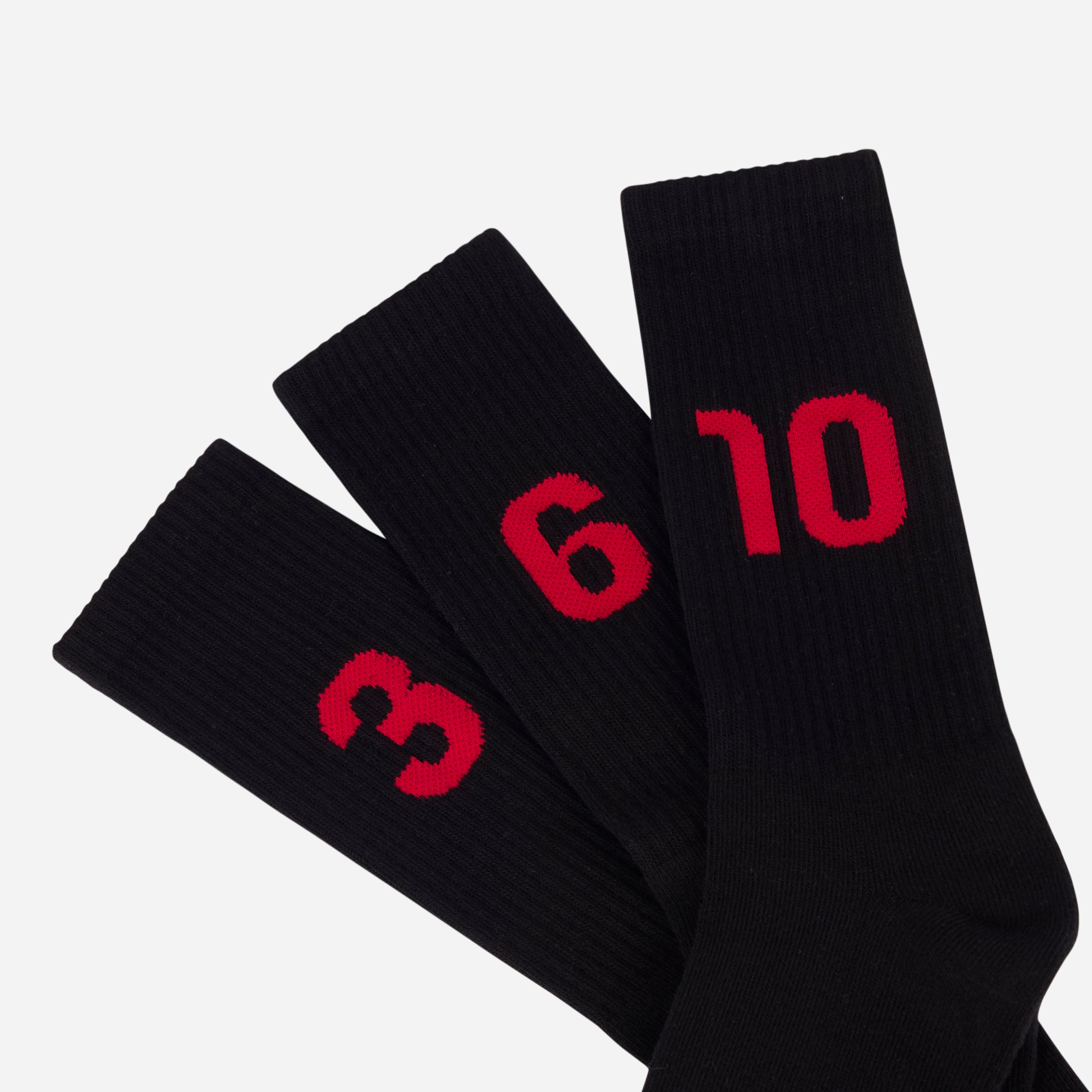 SET TRE CALZE MILAN CON NUMERI
