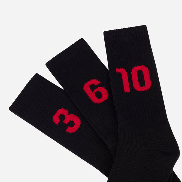 SET TRE CALZE MILAN CON NUMERI