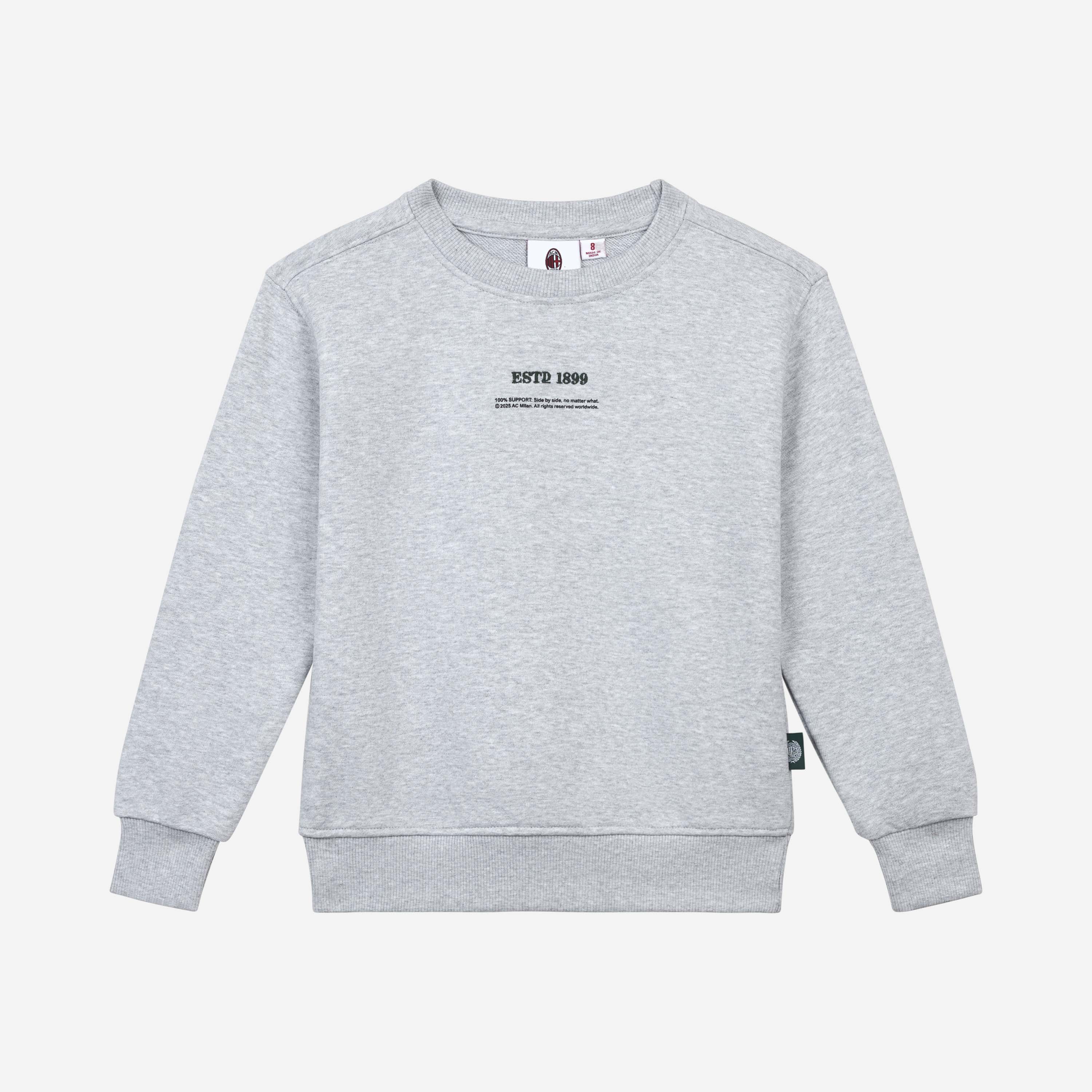 AC MILAN SUNDAY STADIUM CREW GREY SWEATSHIRT KIDS