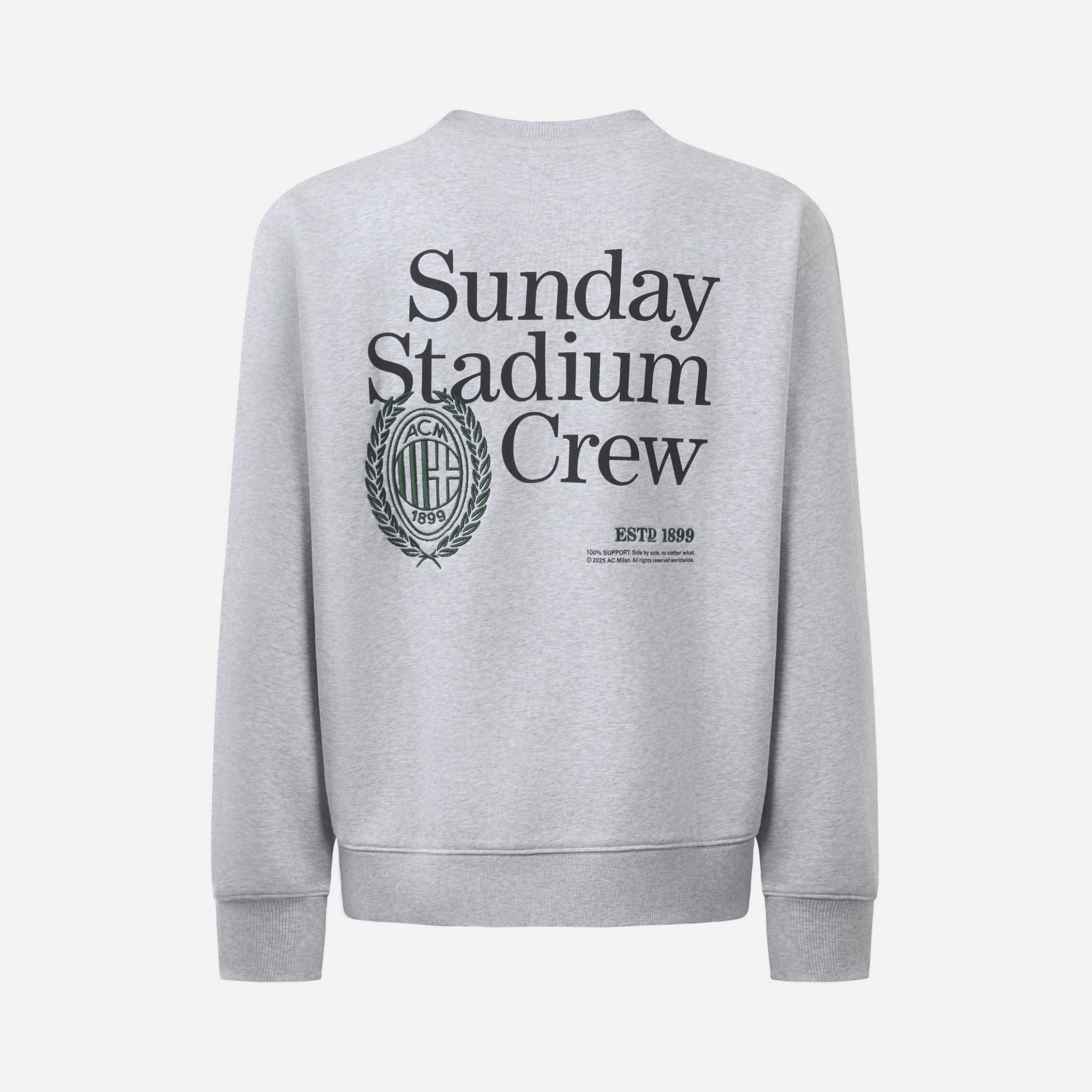 FELPA MILAN GRIGIA SUNDAY STADIUM CREW