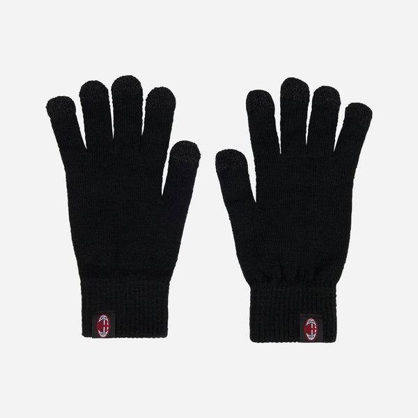 AC MILAN BLACK GLOVES
