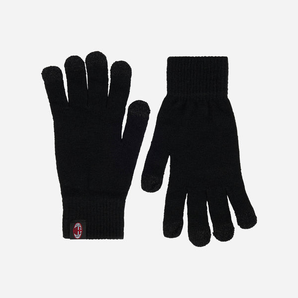AC MILAN BLACK GLOVES