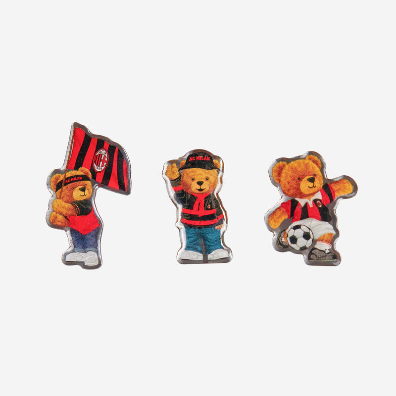 AC MILAN SET OF THREE TEDDY PINS