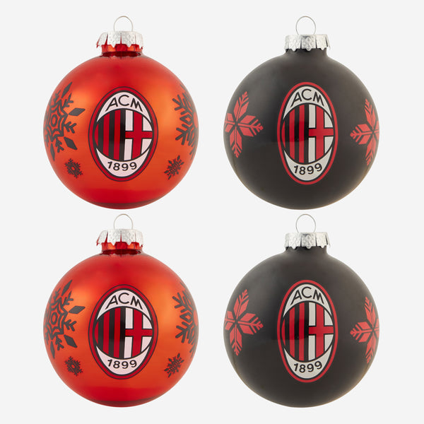 AC MILAN SET OF 4 CHRISTMAS ORNAMENTS