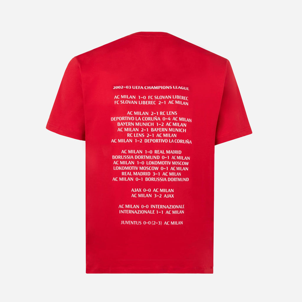 T-SHIRT RICAMATA AC MILAN CHAMPIONS RETRO COLLECTION 2002/3 AC