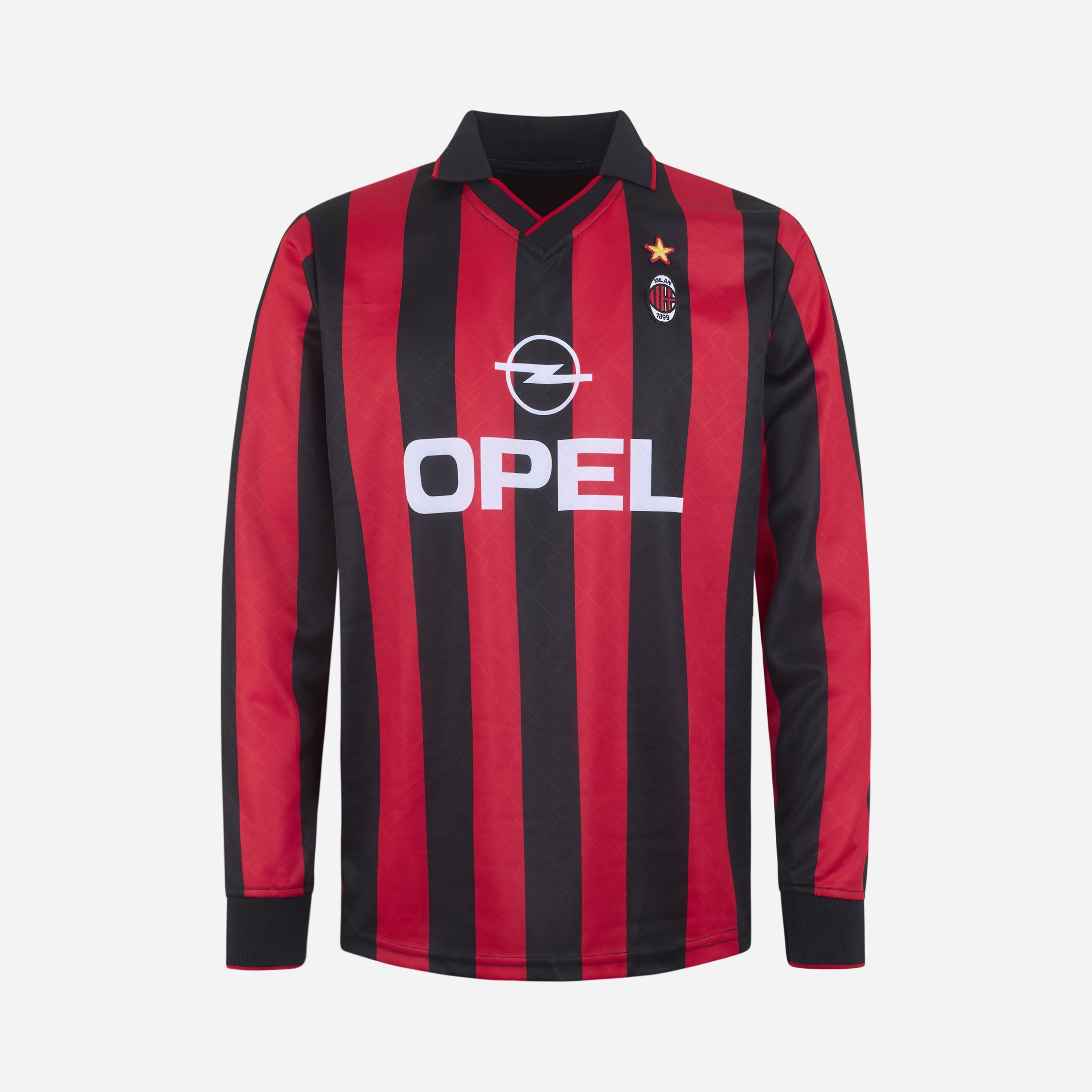 MAGLIA MILAN GARA STORICA HOME 1995/96 A MANICHE LUNGHE