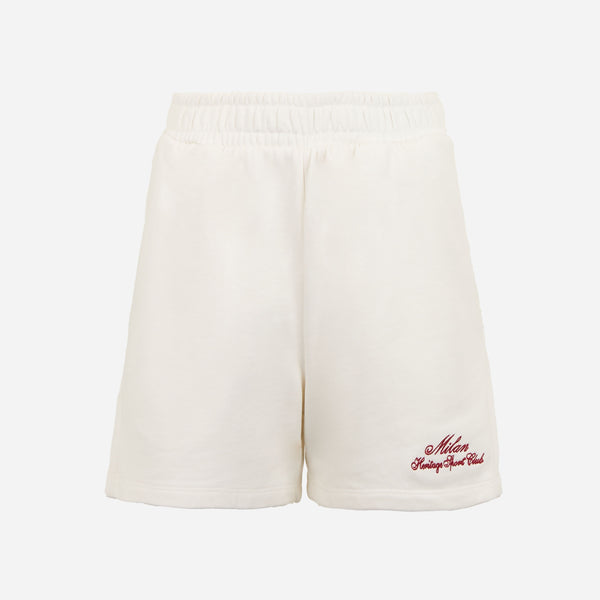 Pantaloncini Ufficiali A.C. Milan Donna – Collezione SS25 Con Ricamo Logo, 100% Cotone Loose Fit, Regalo Per Tifose Rossonere