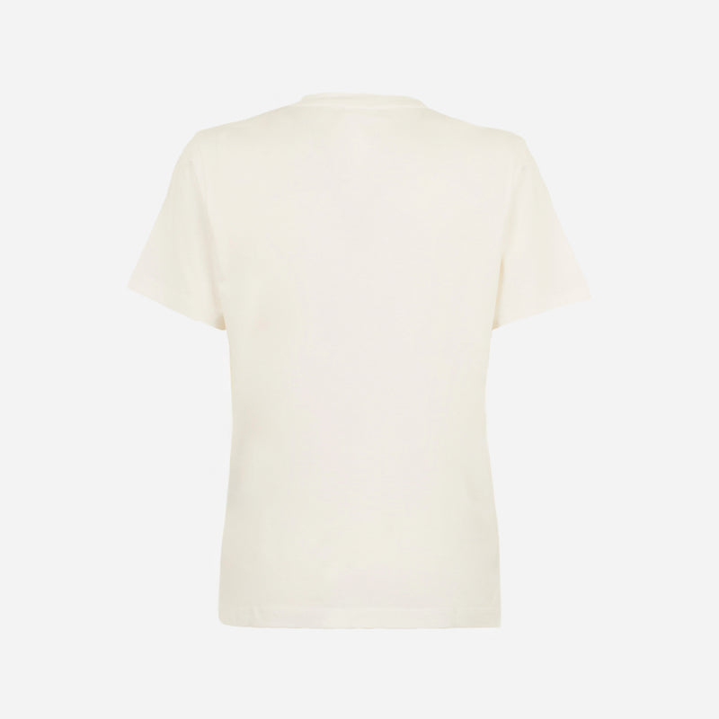 T-SHIRT MILAN BIANCA DONNA CON RICAMO