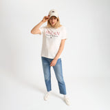 T-SHIRT MILAN BIANCA DONNA CON RICAMO
