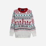AC MILAN KIDS WHITE CHRISTMAS JUMPER