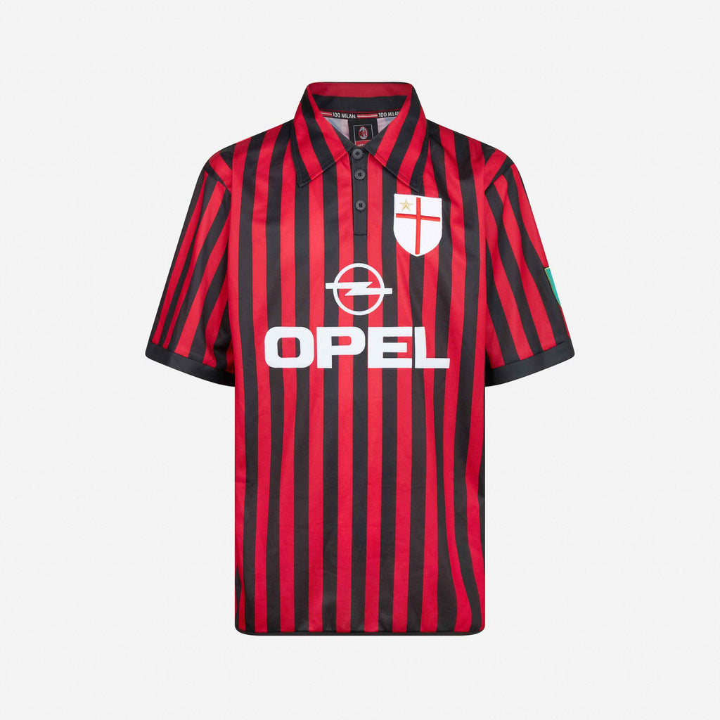 Score Draw AC Milan Centenary Retro Home Shirt in Rosso