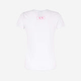 MILAN MONOCHROME T-SHIRT WITH FLUO LOGO WOMAN