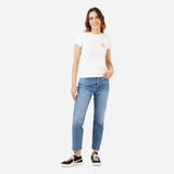 MILAN MONOCHROME T-SHIRT WITH FLUO LOGO WOMAN