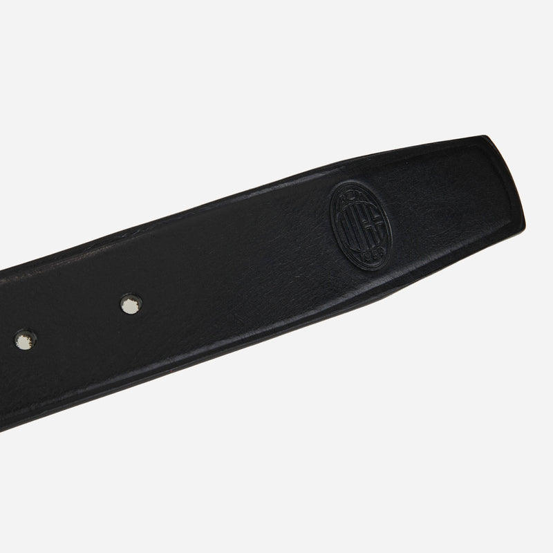 MILAN CLASSIC LEATHER BELT WITH LOGO | AC Milan Store
