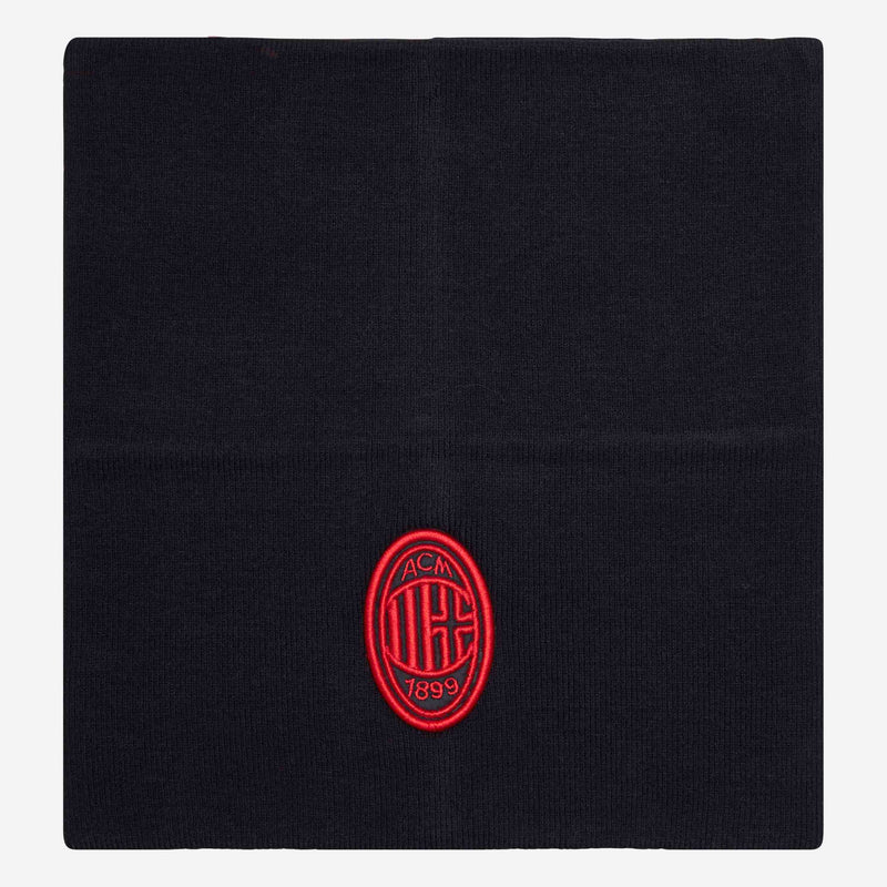 MILAN BLACK EMBROIDERED NECK WARMER