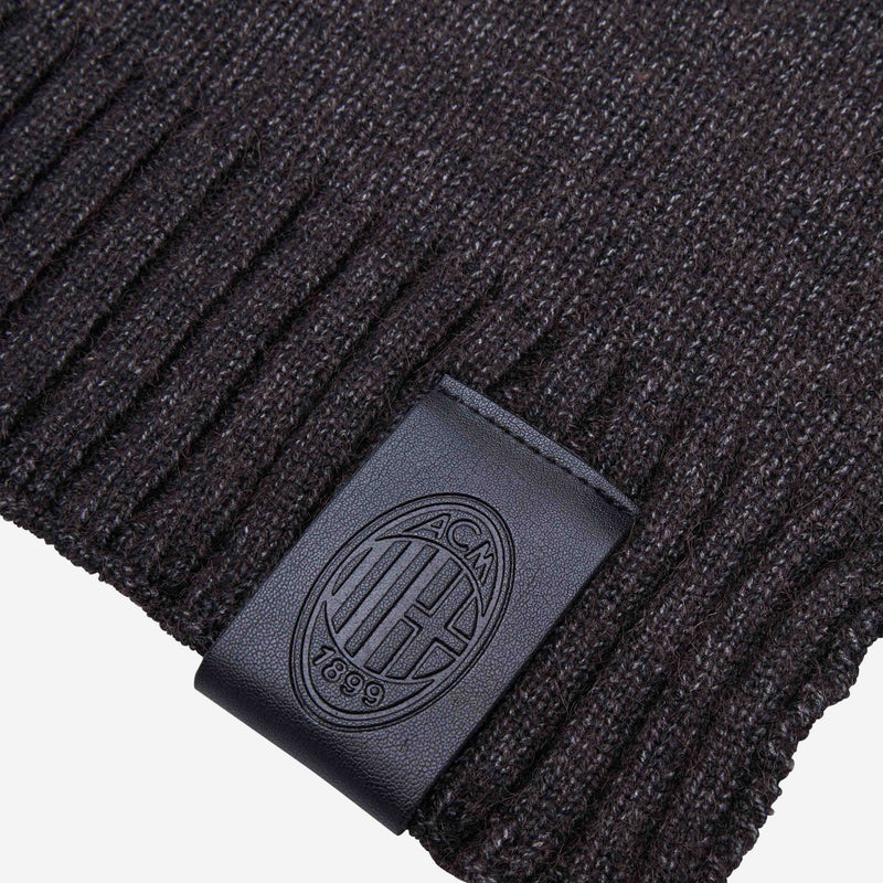 MILAN SCARF WITH LEATHER LOGO