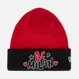 NEW ERA X AC MILAN YOUTH BEANIE WITH LETTERING