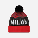 NEW ERA X AC MILAN BEANIE WITH LOGO AND LETTERING