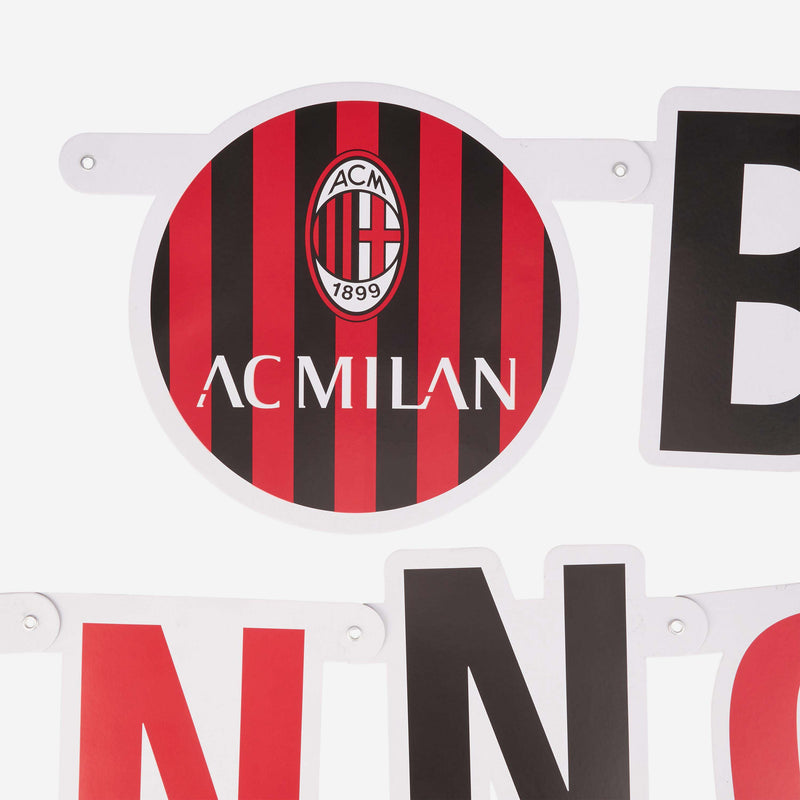 AC MILAN Happy Birthday Garland with customisable with Milan stickers