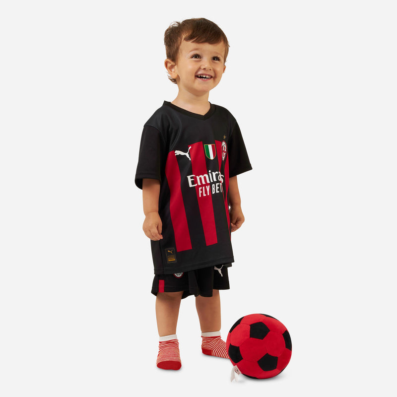 AC Milan baby home baby kit 2017/18 Adidas Color Red Size 3/6 months