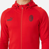 FELPA MILAN CASUALS 2022/23 CON ZIP E CAPPUCCIO