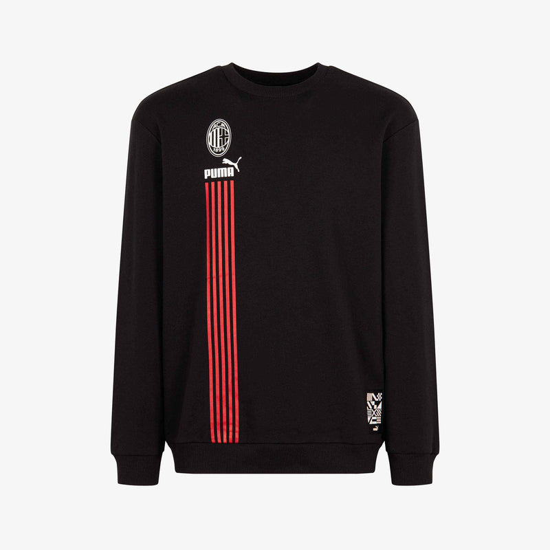 MILAN CREW NECK SWEATSHIRT WITH PRINTS AND PATCH
