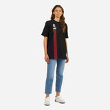 MILAN WOMEN'S T- SHIRT WITH PRINTS AND SIDE SLITS