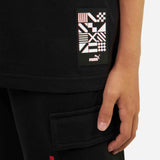 MILAN KIDS’ T-SHIRT WITH PRINTS AND PATCH