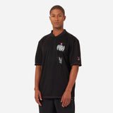AC MILAN V-NECK T-SHIRT WITH PRINTS AND PATCHES