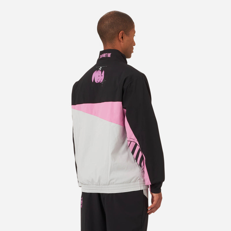 AC MILAN COLOUR BLOCK JACKET WITH ZIP AND POCKETS