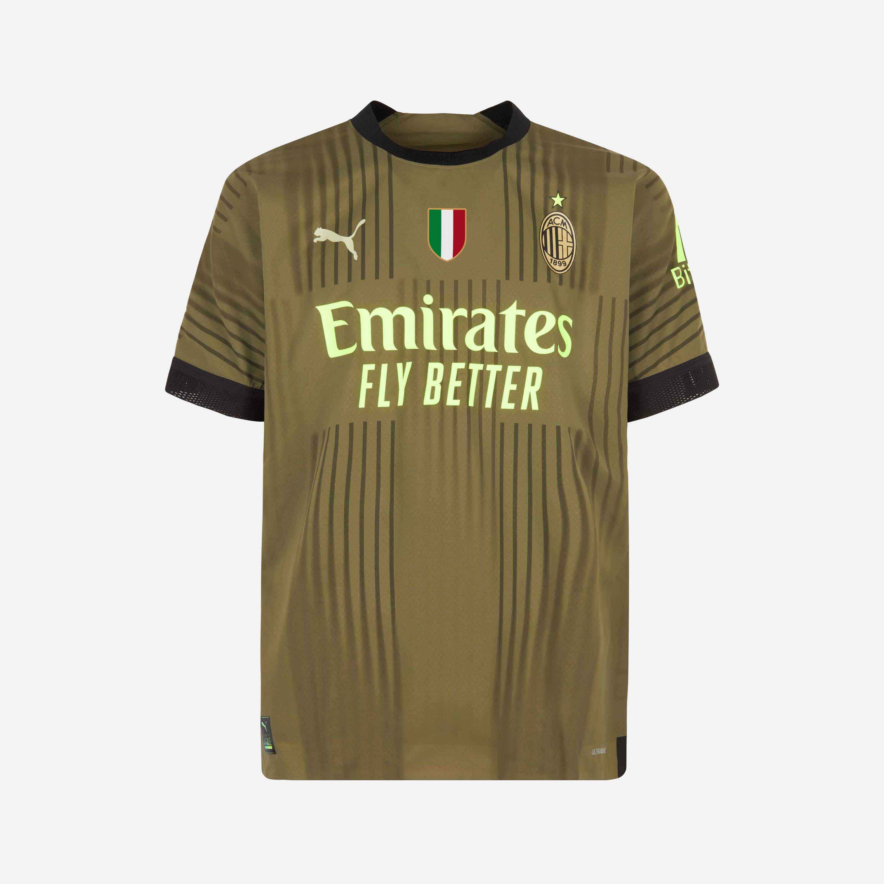 AC Milan No33 Caldara Third Long Sleeves Soccer Club Jersey