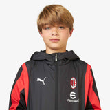 MILAN PREMATCH 2023/24 KIDS’ JACKET WITH ZIPPER AND HOOD