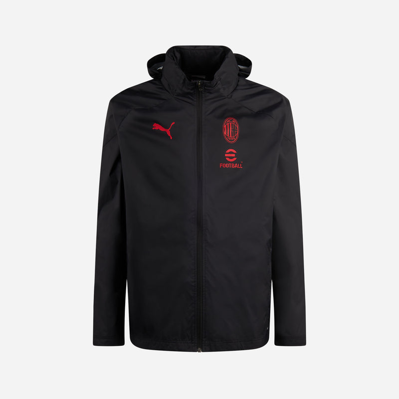 MILAN TRAINING 2023/24 JACKET WITH ZIPPER AND REMOVABLE HOOD | AC Milan ...