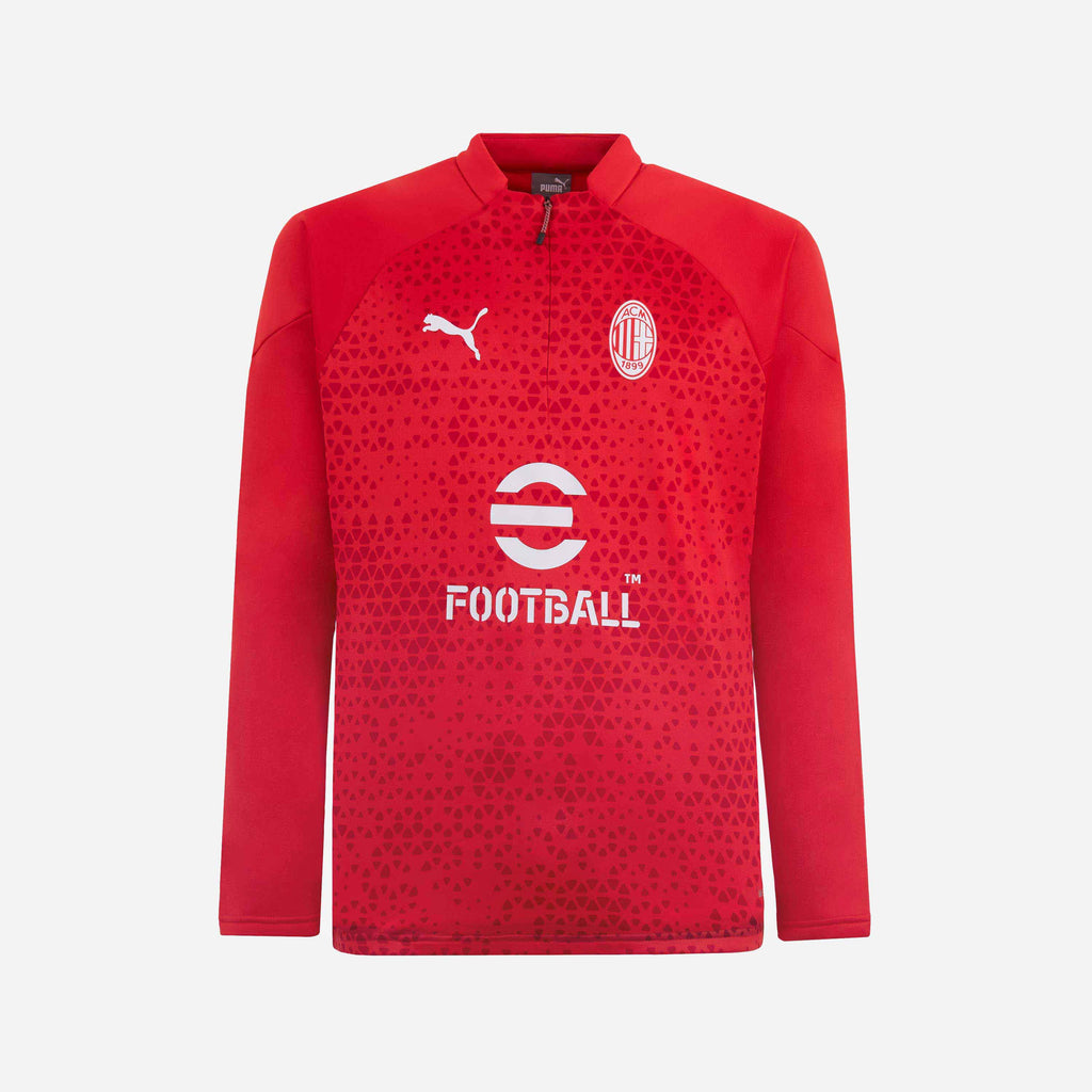 Felpa tecnica allenamento rossa AC Milan 2019/20 - Puma