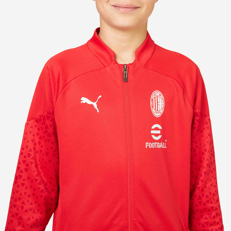 MILAN TRAINING 2023/24 KIDS\' JACKET WITH ZIPPER AND POCKETS | AC Milan Store