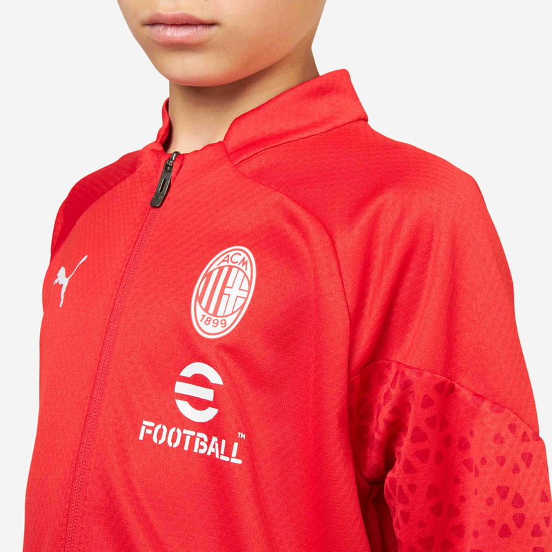 MILAN TRAINING 2023/24 KIDS' JACKET WITH ZIPPER AND POCKETS | AC Milan Store