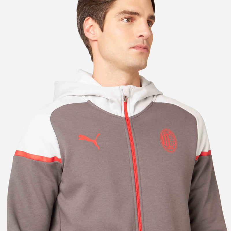 MILAN CASUALS 2023/24 JACKET WITH AC AND Milan HOOD Store ZIPPER 