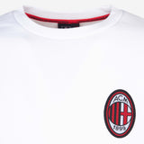 AC MILAN WHITE CREWNECK WITH RED & BLACK DETAILS