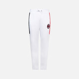 AC MILAN WHITE SWEATPANTS WITH RED & BLACK DETAILS