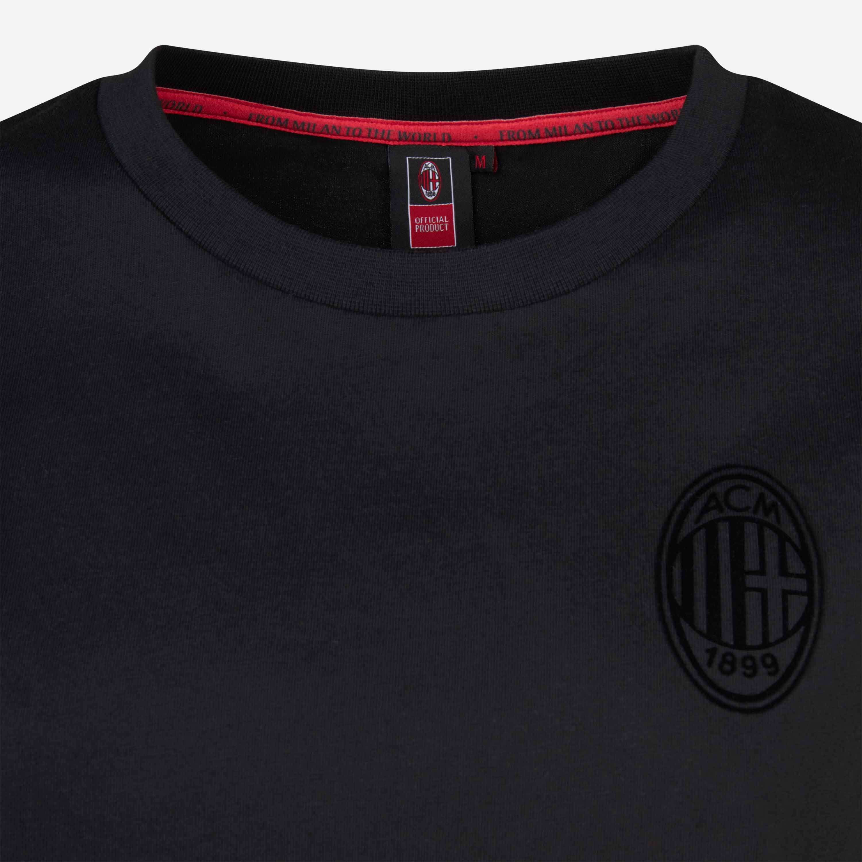 AC MILAN WOMEN'S T-SHIRT WITH VELVET DETAIL