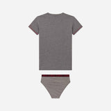 AC MILAN KIDS GREY T-SHIRT AND SLIP SET