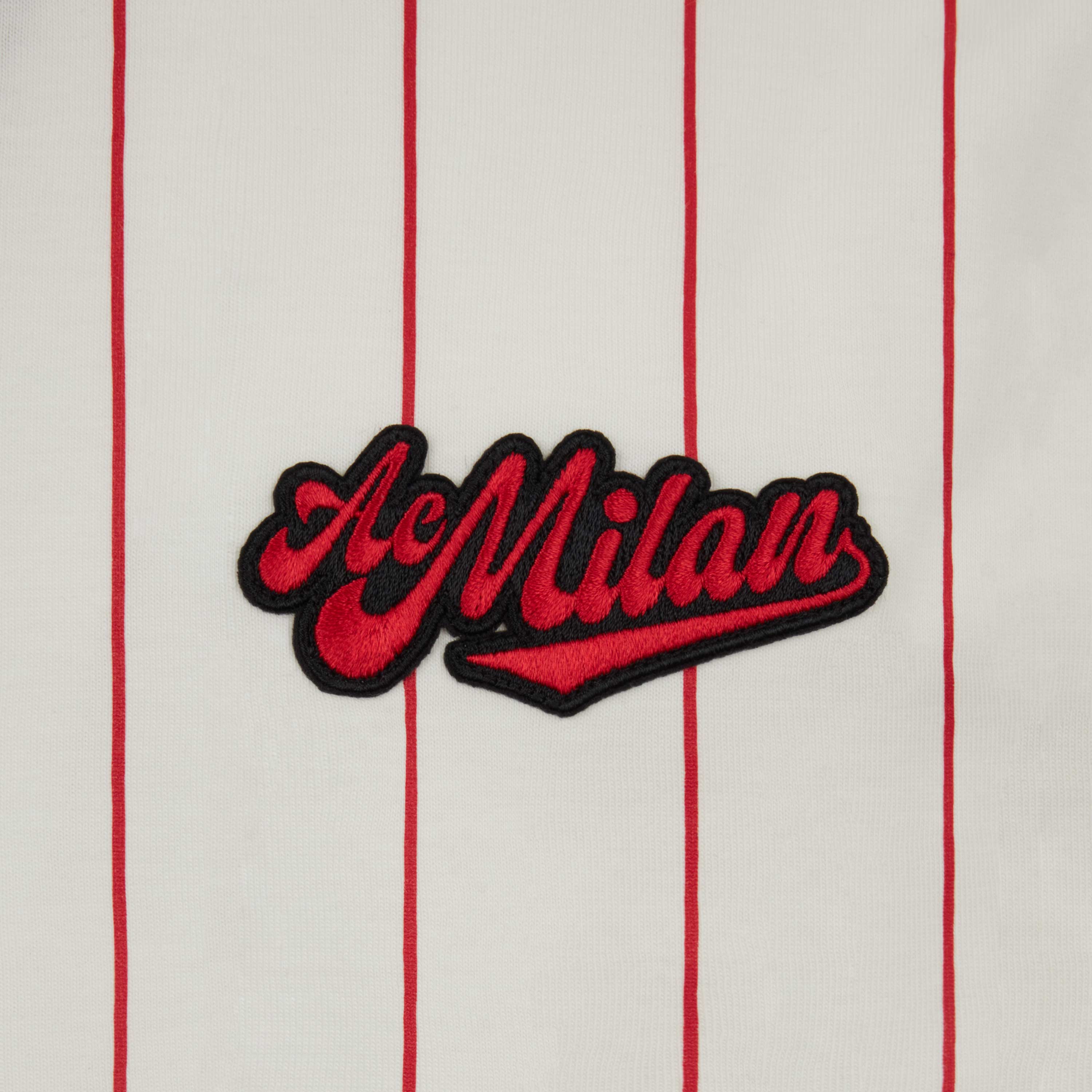 AC MILAN PIN STRIPE T-SHIRT URBAN COLLECTION WHITE